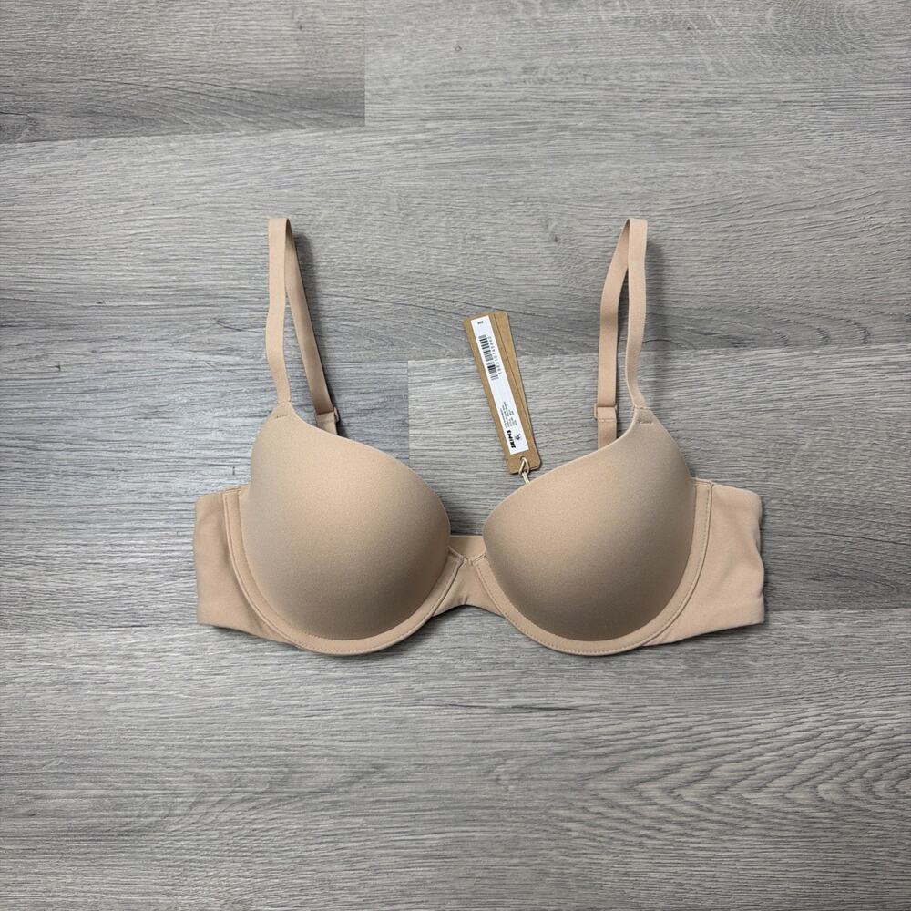 Skims Fits Everybody Push Up Demi Bra Size 34B Mica BA-DEMI-9222